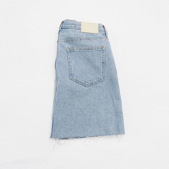 Everlane The Denim Reconstructed Jean Skirt Light Wash SZ29 - Picture 3 of 10